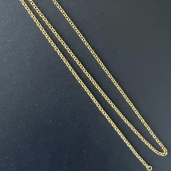 Solid 14K Gold Rolo Link Chain Necklace 18 inch, 2.5 mm,4.54 gram - Picture 15 of 17